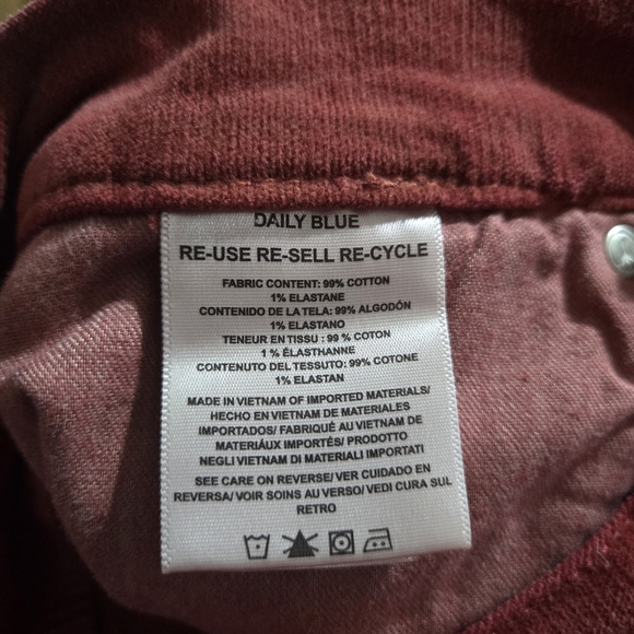 NWOT Daily Blue Corduroy Manya In Swing Pants - Picture 6 of 7